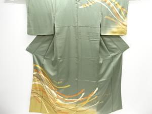 熨斗に古典柄一つ紋訪問着